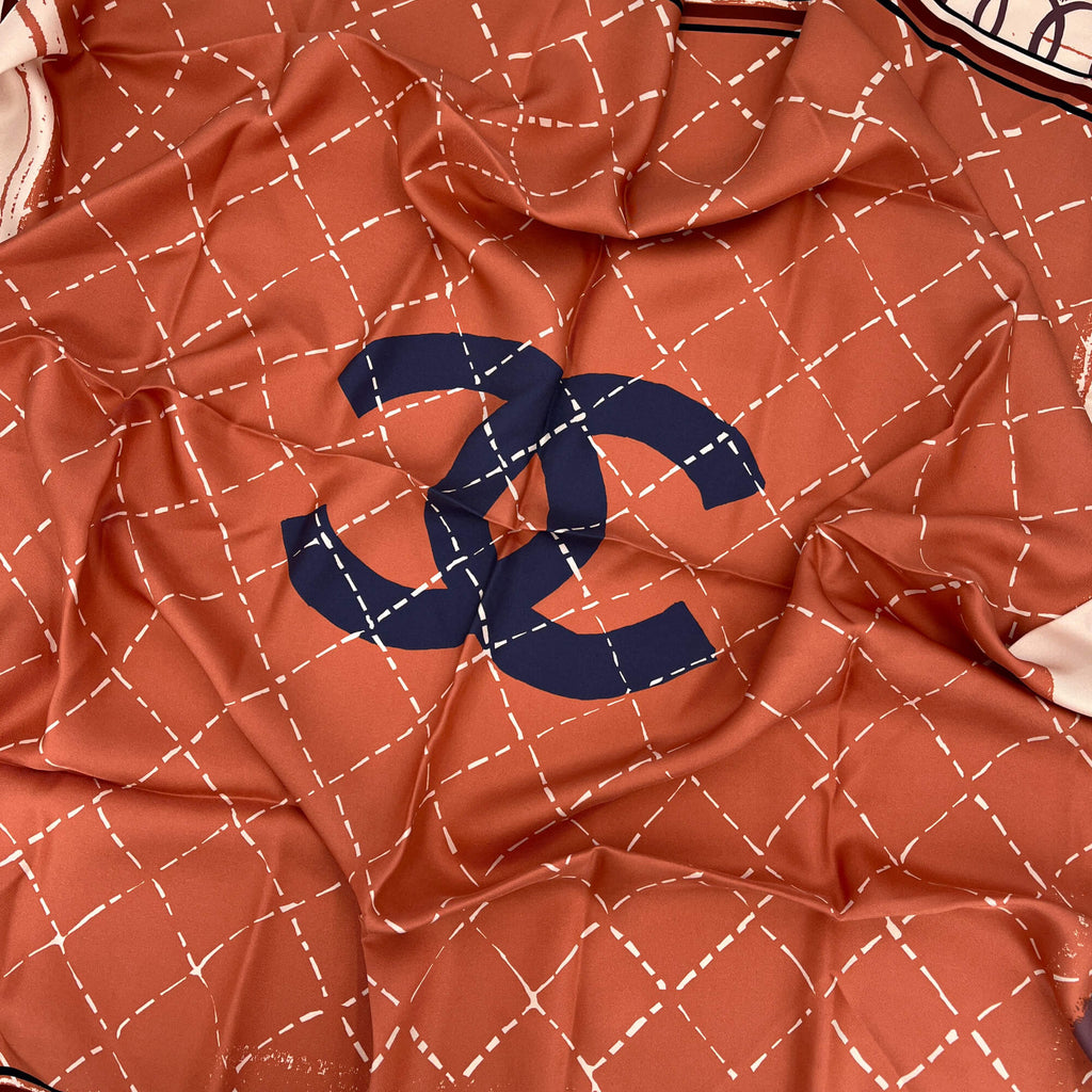 Second hand Chanel CC Silk Foulard Dust Pink - Tabita Bags