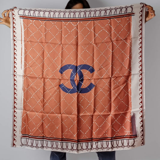 Second hand Chanel CC Silk Foulard Dust Pink - Tabita Bags