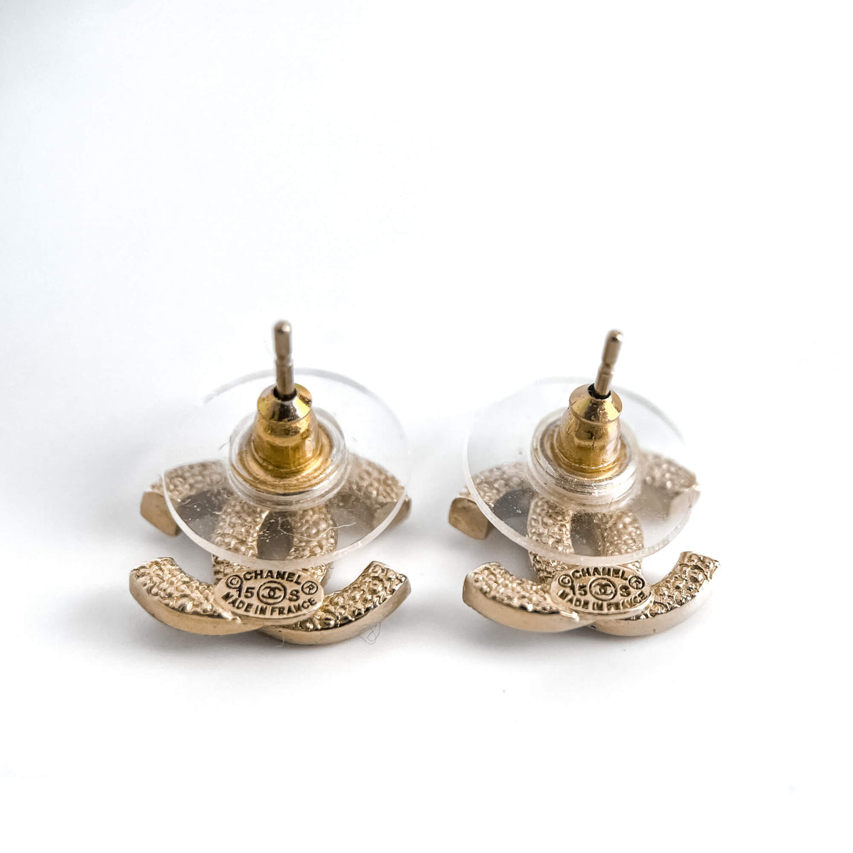 Second hand Chanel CC Stud Earrings With Strass - Tabita Bags