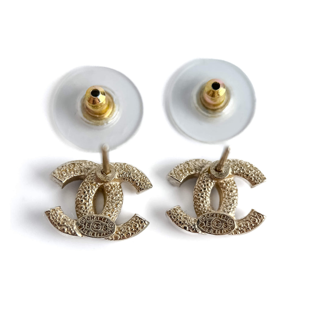Second hand Chanel CC Stud Earrings With Strass - Tabita Bags