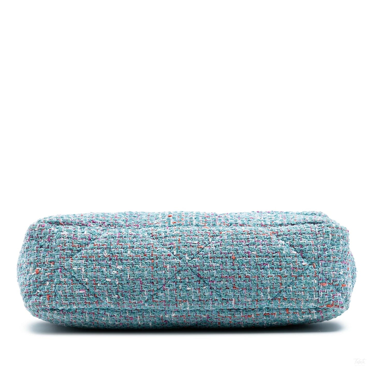 Second hand Chanel CHANEL 19 Large Tweed Matelassè Flap Handbag Blue - Tabita Bags