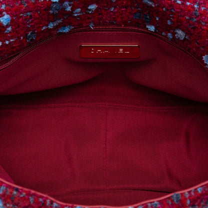 Second hand Chanel CHANEL 19 Large Tweed Matelassè Flap Handbag Purple - Tabita Bags