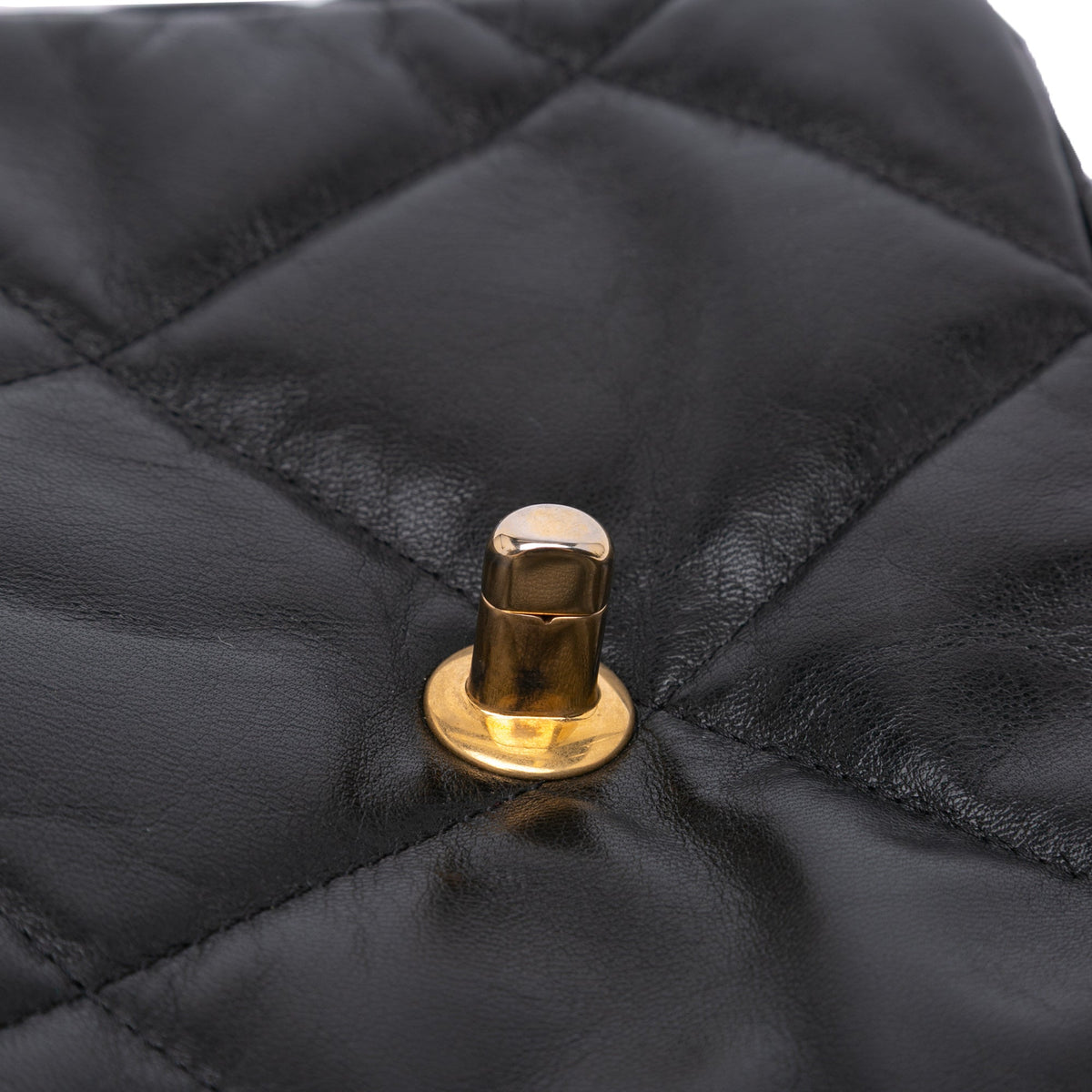 Second hand Chanel CHANEL 19 Medium Lambskin Leather Matelassè Flap Handbag Black - Tabita Bags