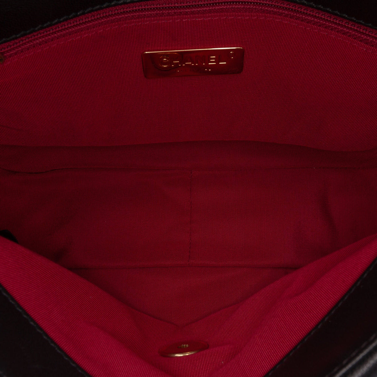 Second hand Chanel CHANEL 19 Medium Lambskin Leather Matelassè Flap Handbag Black - Tabita Bags