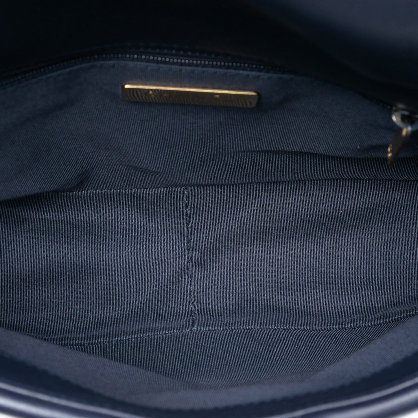 Second hand Chanel CHANEL 19 Medium Lambskin Leather Matelassè Flap Handbag Blue - Tabita Bags