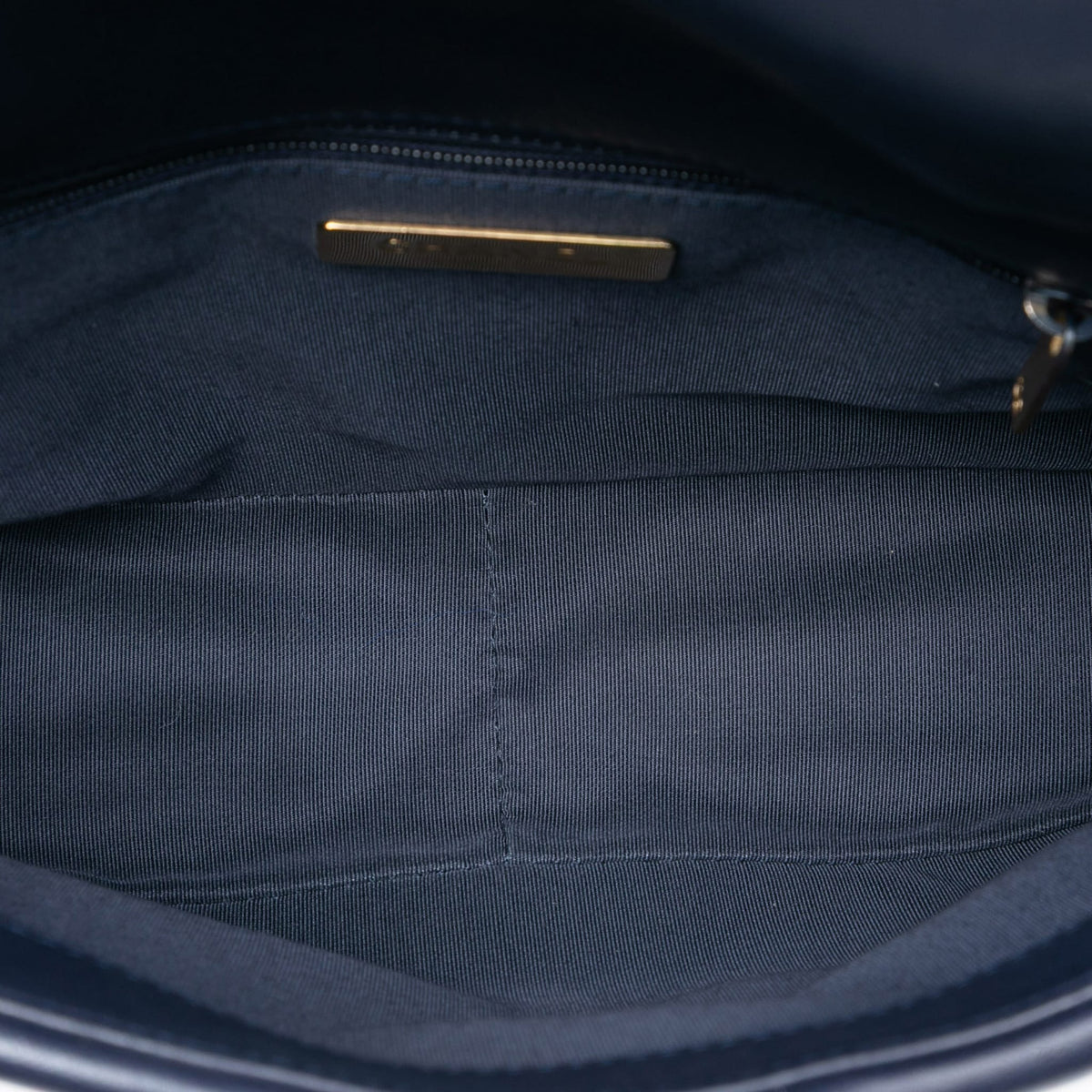 Second hand Chanel CHANEL 19 Medium Lambskin Leather Matelassè Flap Handbag Blue - Tabita Bags