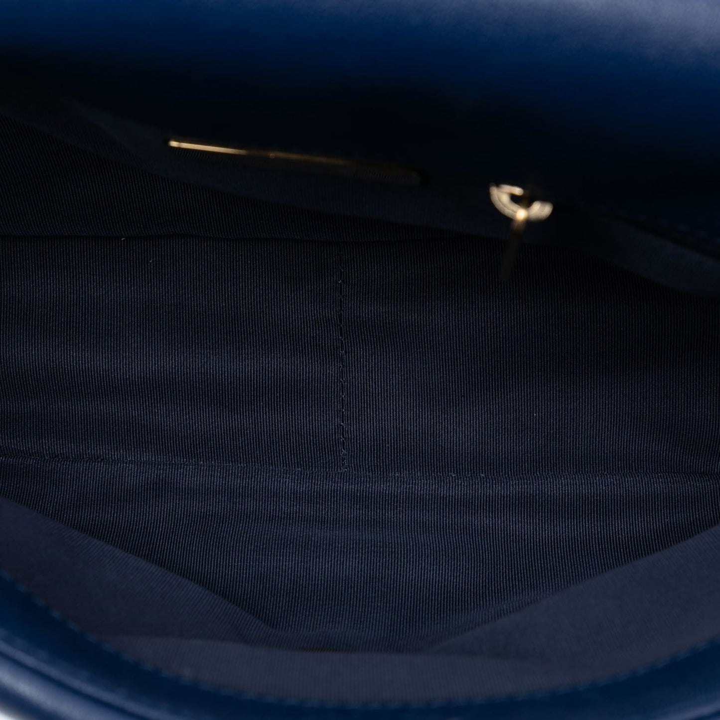 Second hand Chanel CHANEL 19 Medium Lambskin Leather Matelassè Flap Handbag Blue - Tabita Bags