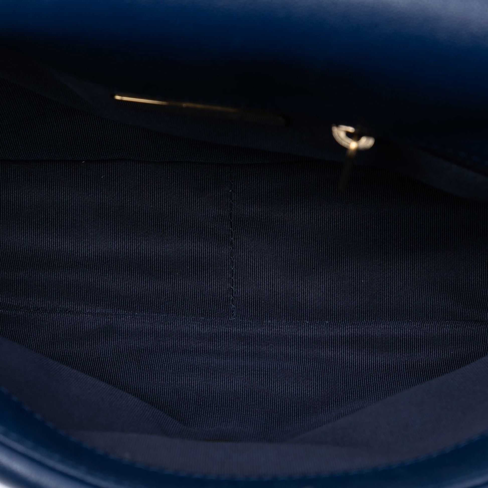 Second hand Chanel CHANEL 19 Medium Lambskin Leather Matelassè Flap Handbag Blue - Tabita Bags