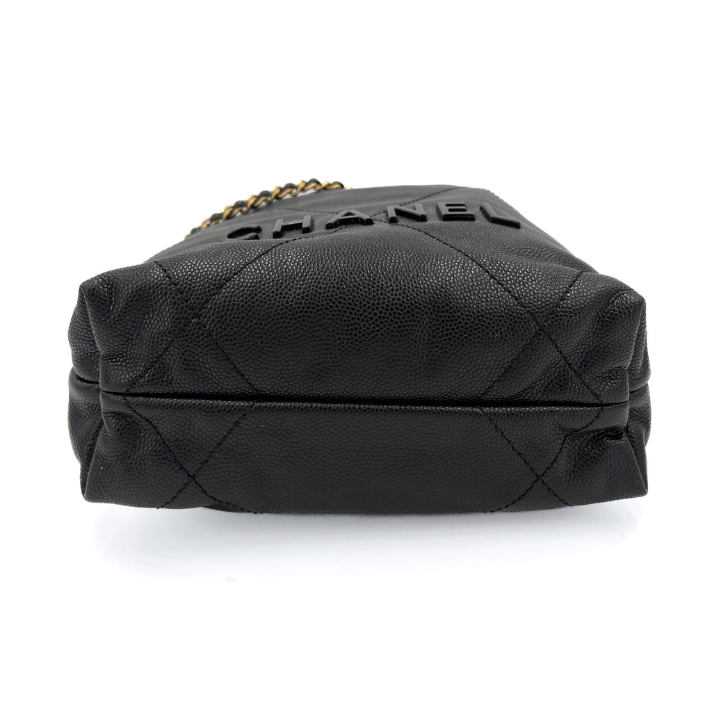 Second hand Chanel Chanel 22 Mini Leather Bucket Bag Black - Tabita Bags