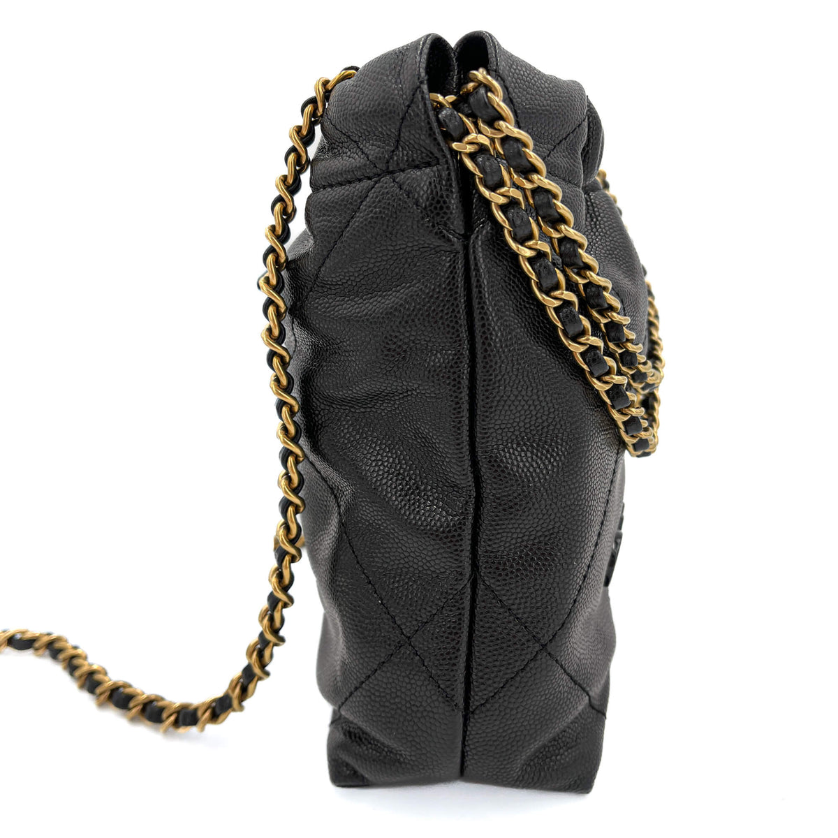 Second hand Chanel Chanel 22 Mini Leather Bucket Bag Black - Tabita Bags