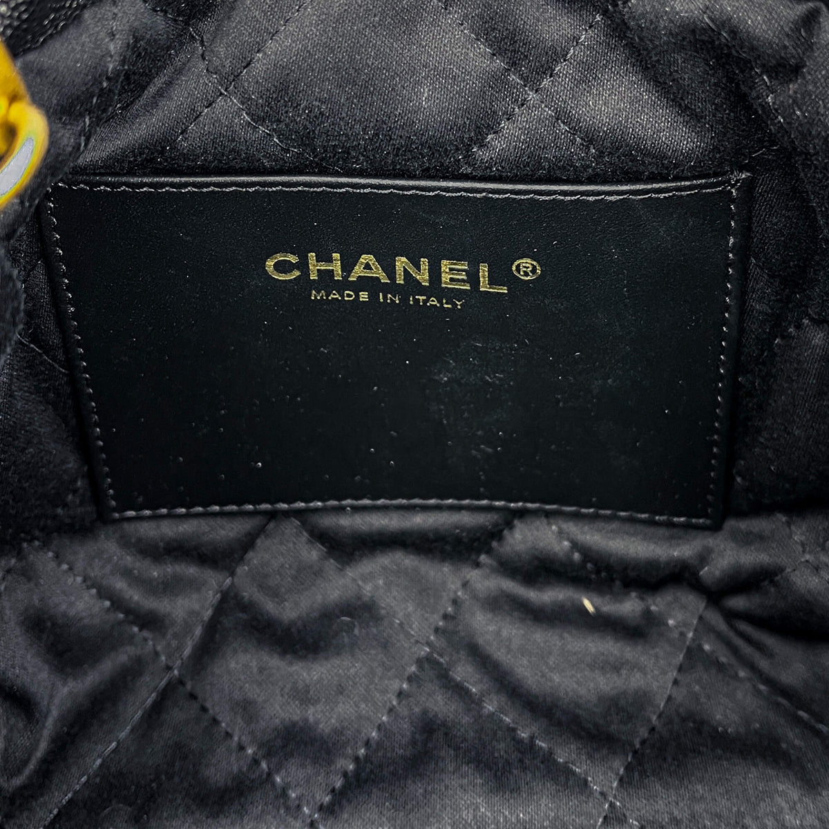 Second hand Chanel Chanel 22 Mini Leather Bucket Bag Black - Tabita Bags