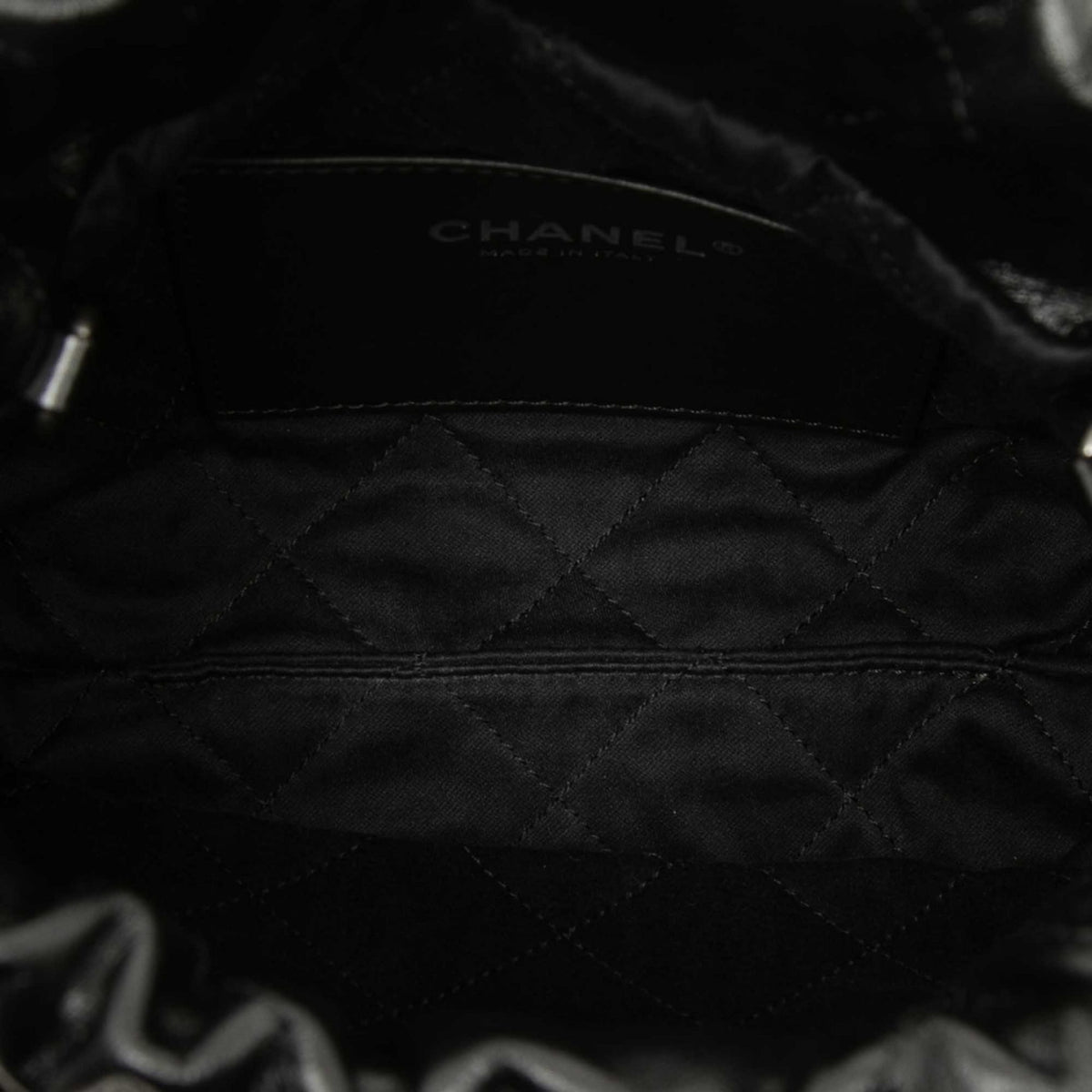 Second hand Chanel Chanel 22 Mini Leather Bucket Crossbody Black - Tabita Bags