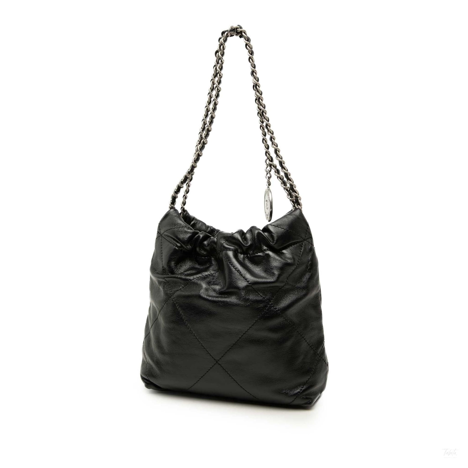 Second hand Chanel Chanel 22 Mini Leather Bucket Crossbody Black - Tabita Bags