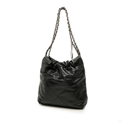 Second hand Chanel Chanel 22 Mini Leather Bucket Crossbody Black - Tabita Bags