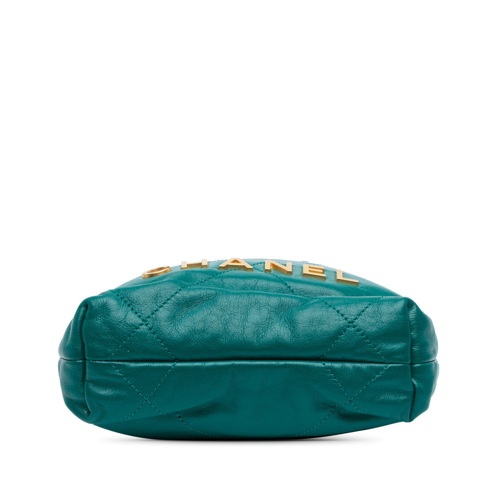 Second hand Chanel Chanel 22 Mini Leather Bucket Crossbody Green - Tabita Bags
