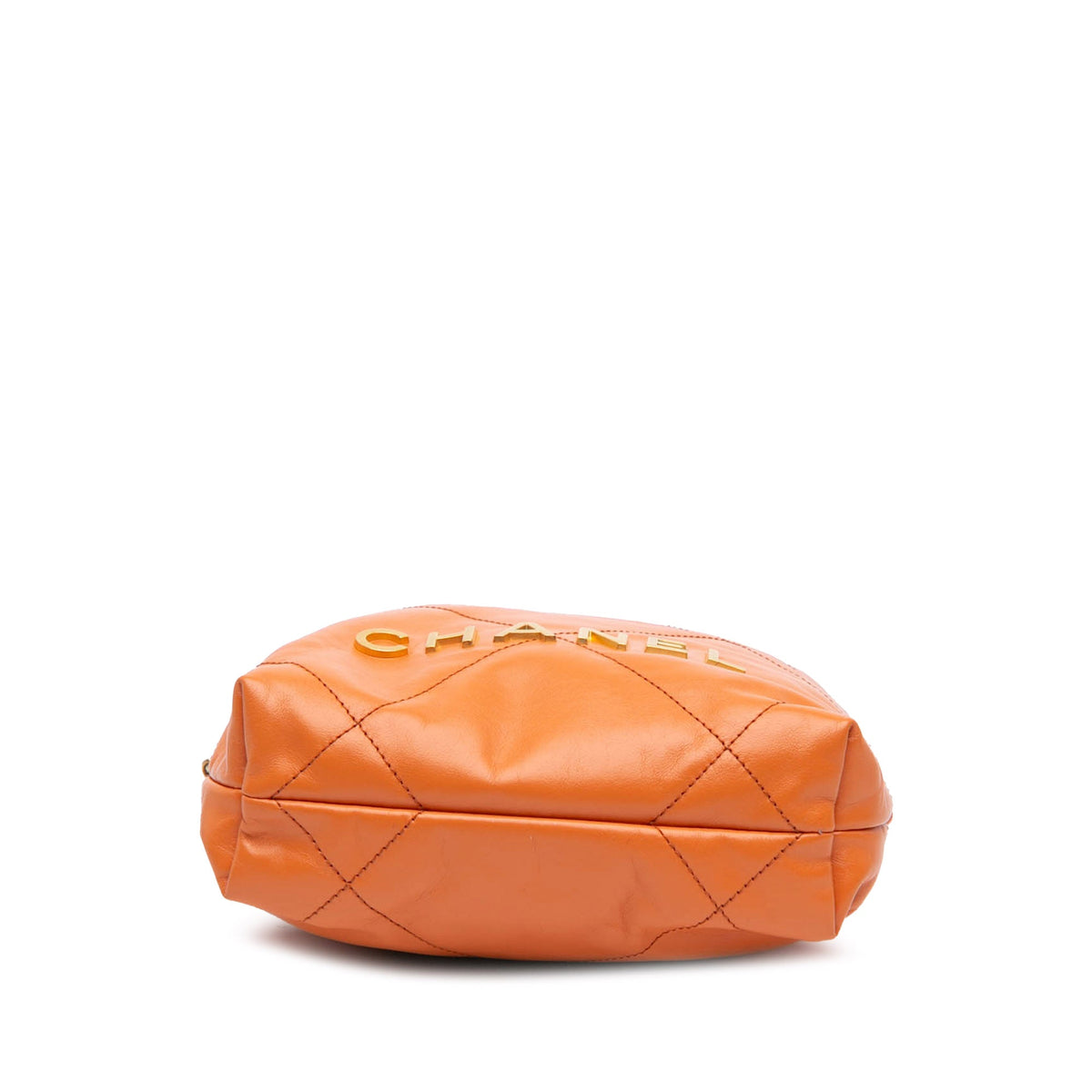 Second hand Chanel Chanel 22 Mini Leather Bucket Crossbody Orange - Tabita Bags