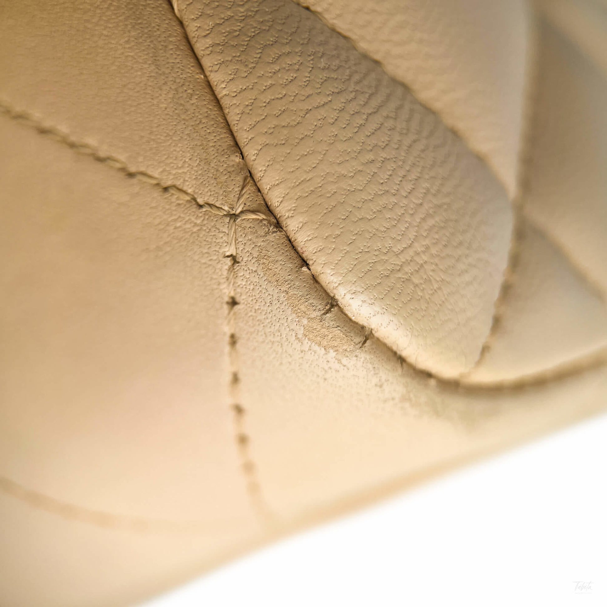 Second hand Chanel Classic Double Flap Jumbo Lambskin Leather Matelassè Handbag Beige - Tabita Bags