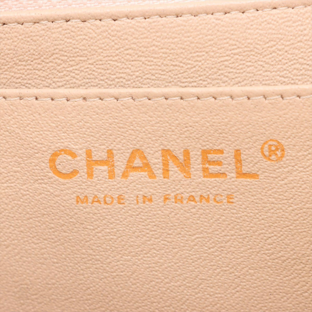 Second hand Chanel Classic Double Flap Jumbo Lambskin Leather Matelassè Handbag Beige - Tabita Bags