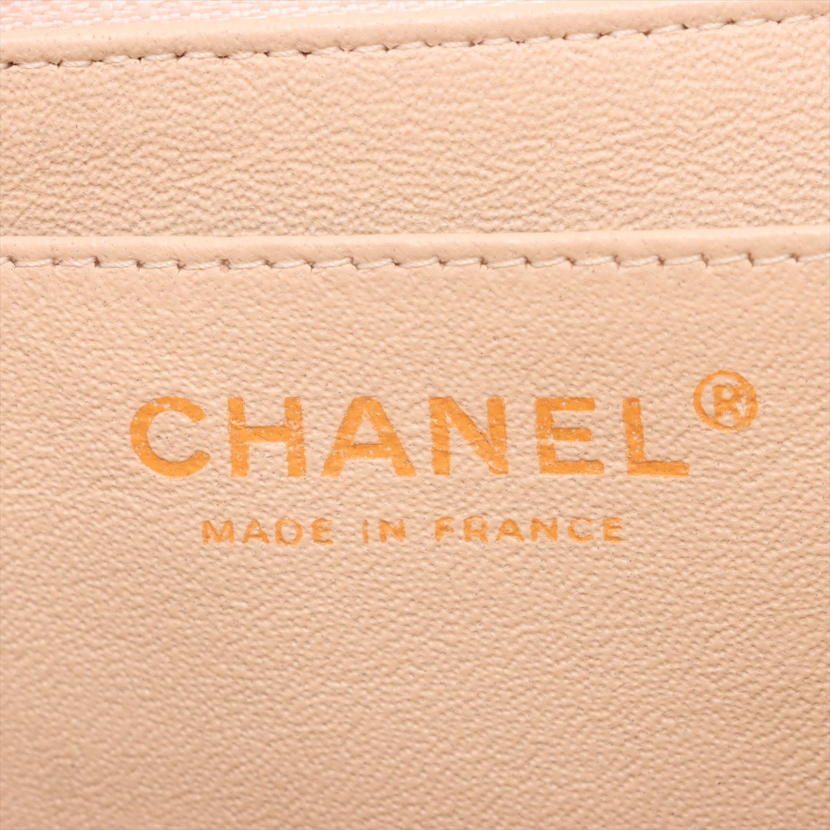 Second hand Chanel Classic Double Flap Jumbo Lambskin Leather Matelassè Handbag Beige - Tabita Bags