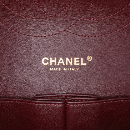 Second hand Chanel Classic Double Flap Jumbo Lambskin Leather Matelassè Handbag Black - Tabita Bags