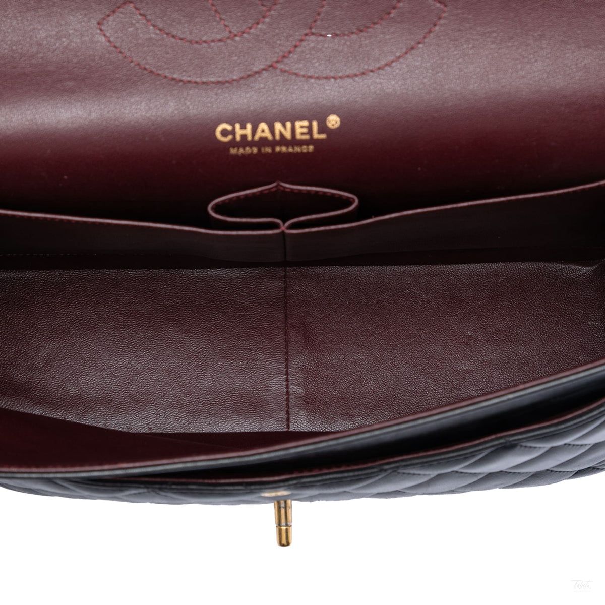 Second hand Chanel Classic Double Flap Jumbo Lambskin Leather Matelassè Handbag Black - Tabita Bags