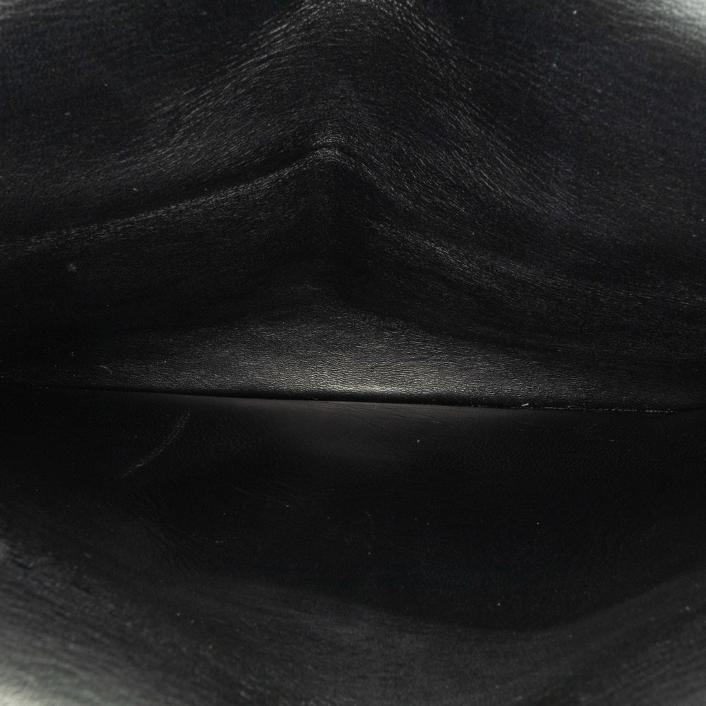 Second hand Chanel Classic Double Flap Jumbo Lambskin Leather Matelassè Handbag Black - Tabita Bags