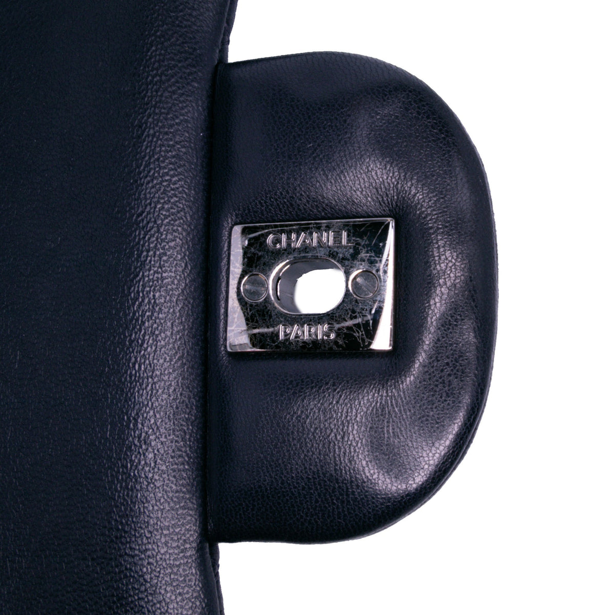 Second hand Chanel Classic Double Flap Jumbo Lambskin Leather Matelassè Handbag Black - Tabita Bags