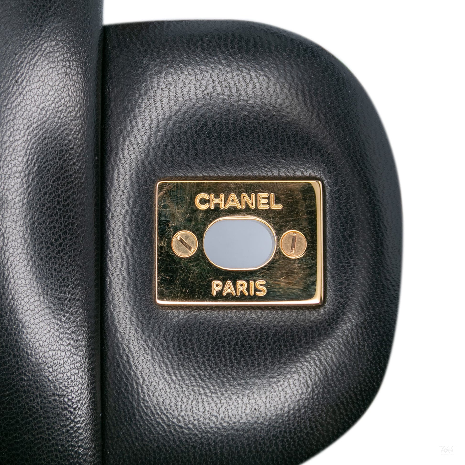 Second hand Chanel Classic Double Flap Jumbo Lambskin Leather Matelassè Handbag Black - Tabita Bags