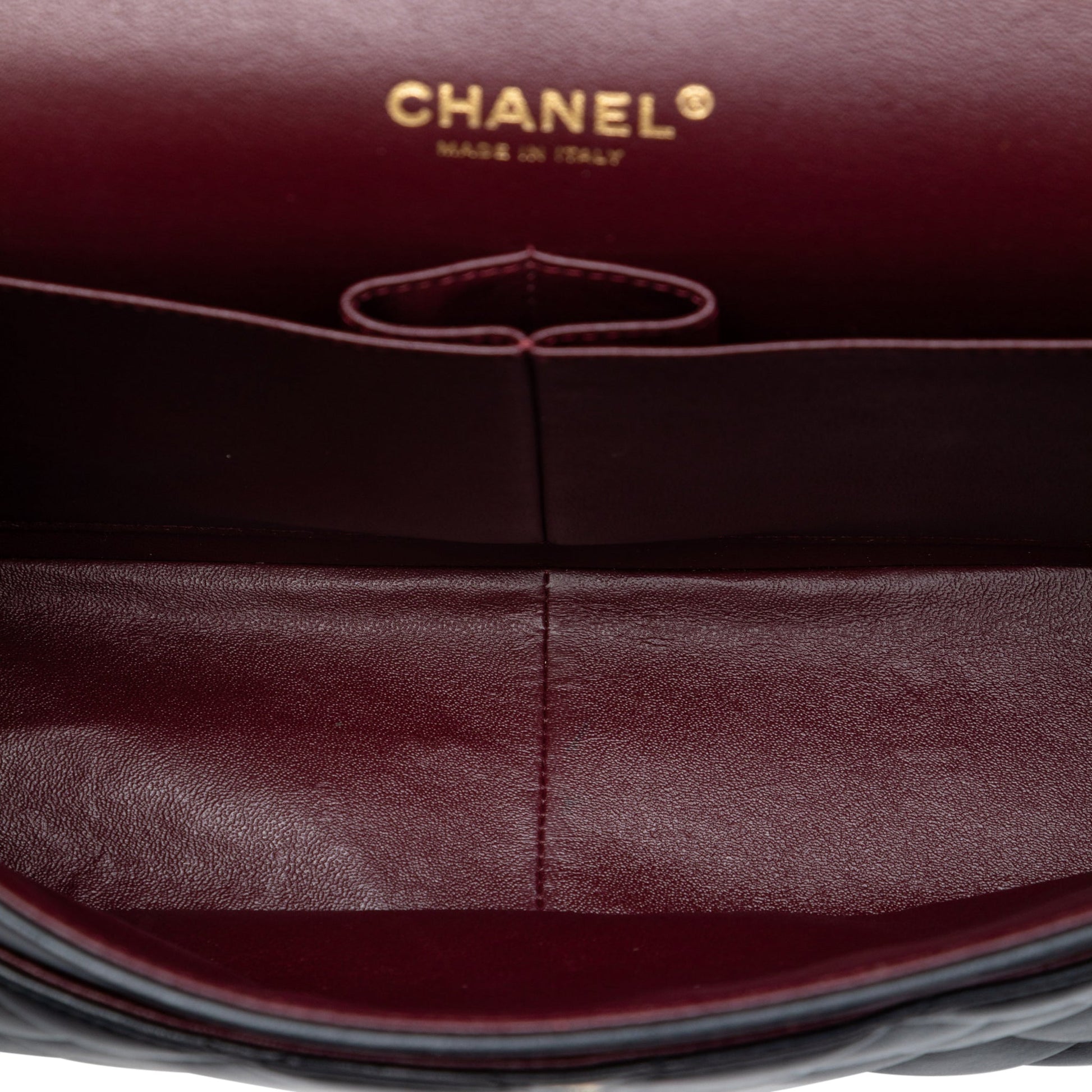 Second hand Chanel Classic Double Flap Jumbo Lambskin Leather Matelassè Handbag Black - Tabita Bags