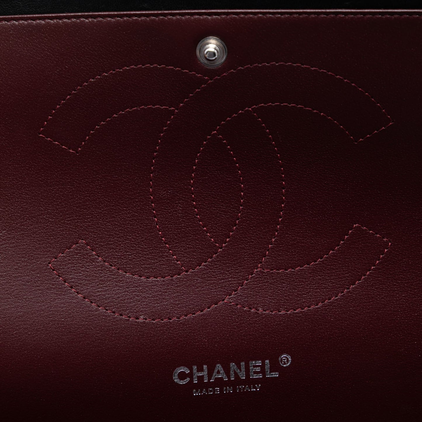 Second hand Chanel Classic Double Flap Jumbo Lambskin Leather Matelassè Handbag Black - Tabita Bags