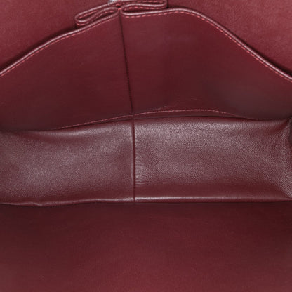 Second hand Chanel Classic Double Flap Jumbo Lambskin Leather Matelassè Handbag Black - Tabita Bags