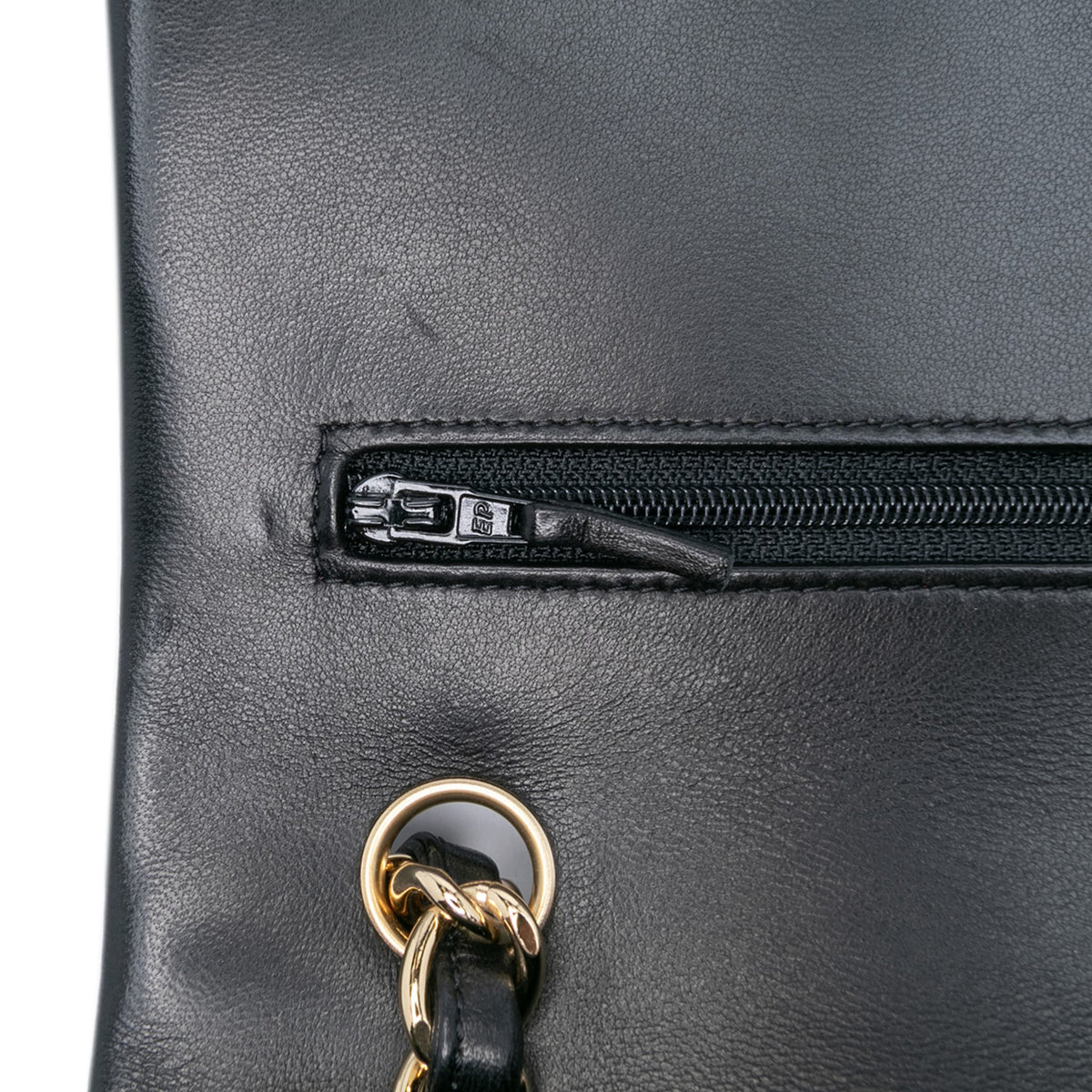 Second hand Chanel Classic Double Flap Jumbo Lambskin Leather Matelassè Handbag Black - Tabita Bags