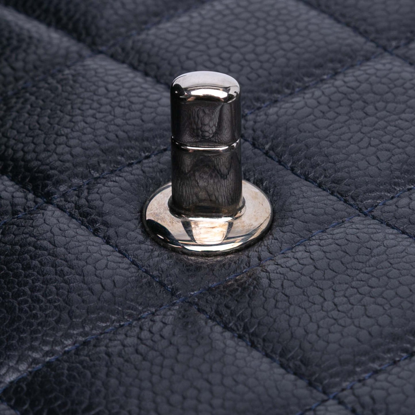 Second hand Chanel Classic Double Flap Jumbo Lambskin Leather Matelassè Handbag Blue - Tabita Bags