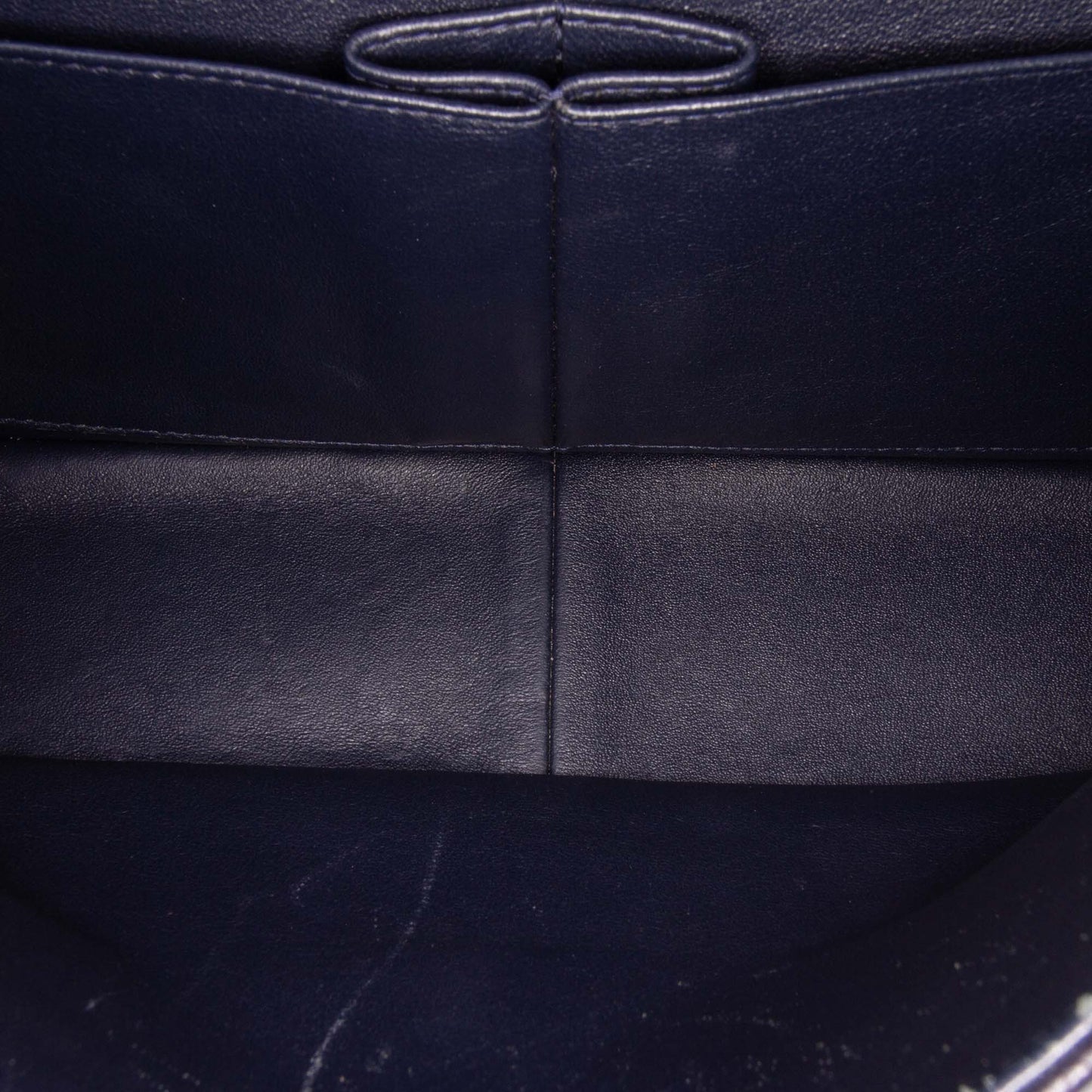 Second hand Chanel Classic Double Flap Jumbo Lambskin Leather Matelassè Handbag Blue - Tabita Bags