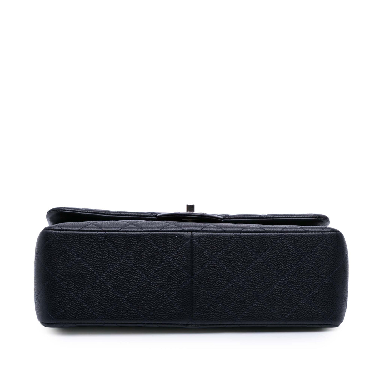 Second hand Chanel Classic Double Flap Jumbo Lambskin Leather Matelassè Handbag Blue - Tabita Bags