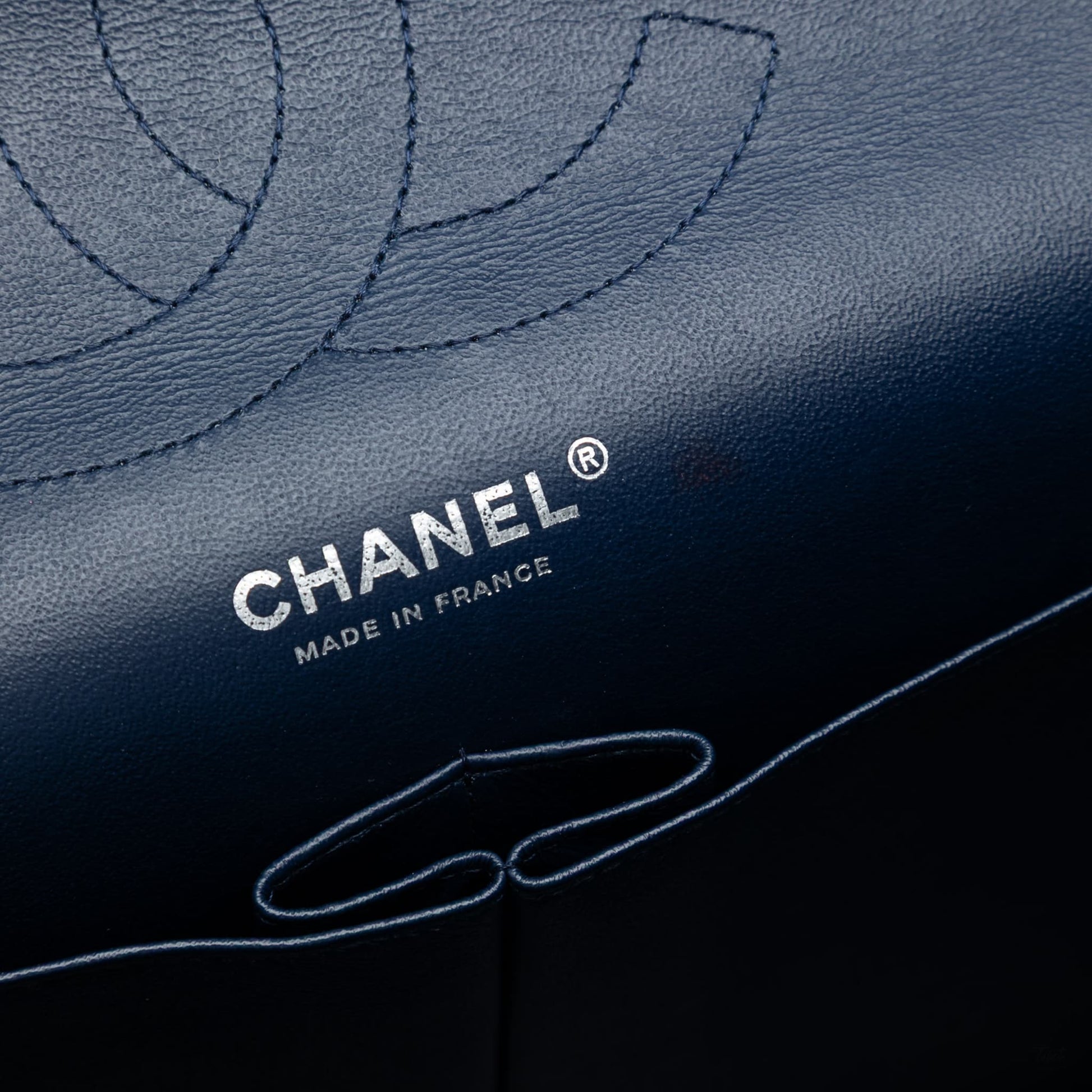 Second hand Chanel Classic Double Flap Jumbo Lambskin Leather Matelassè Handbag Blue - Tabita Bags