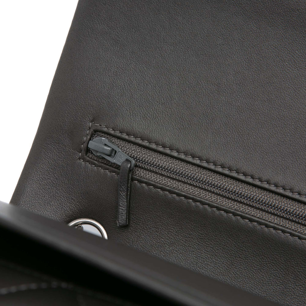 Second hand Chanel Classic Double Flap Jumbo Lambskin Leather Matelassè Handbag Grey - Tabita Bags
