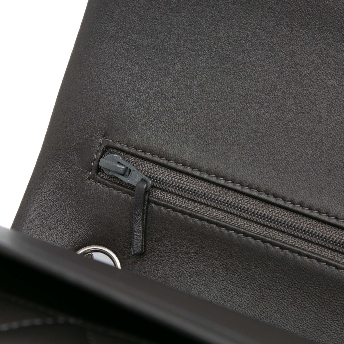 Second hand Chanel Classic Double Flap Jumbo Lambskin Leather Matelassè Handbag Grey - Tabita Bags