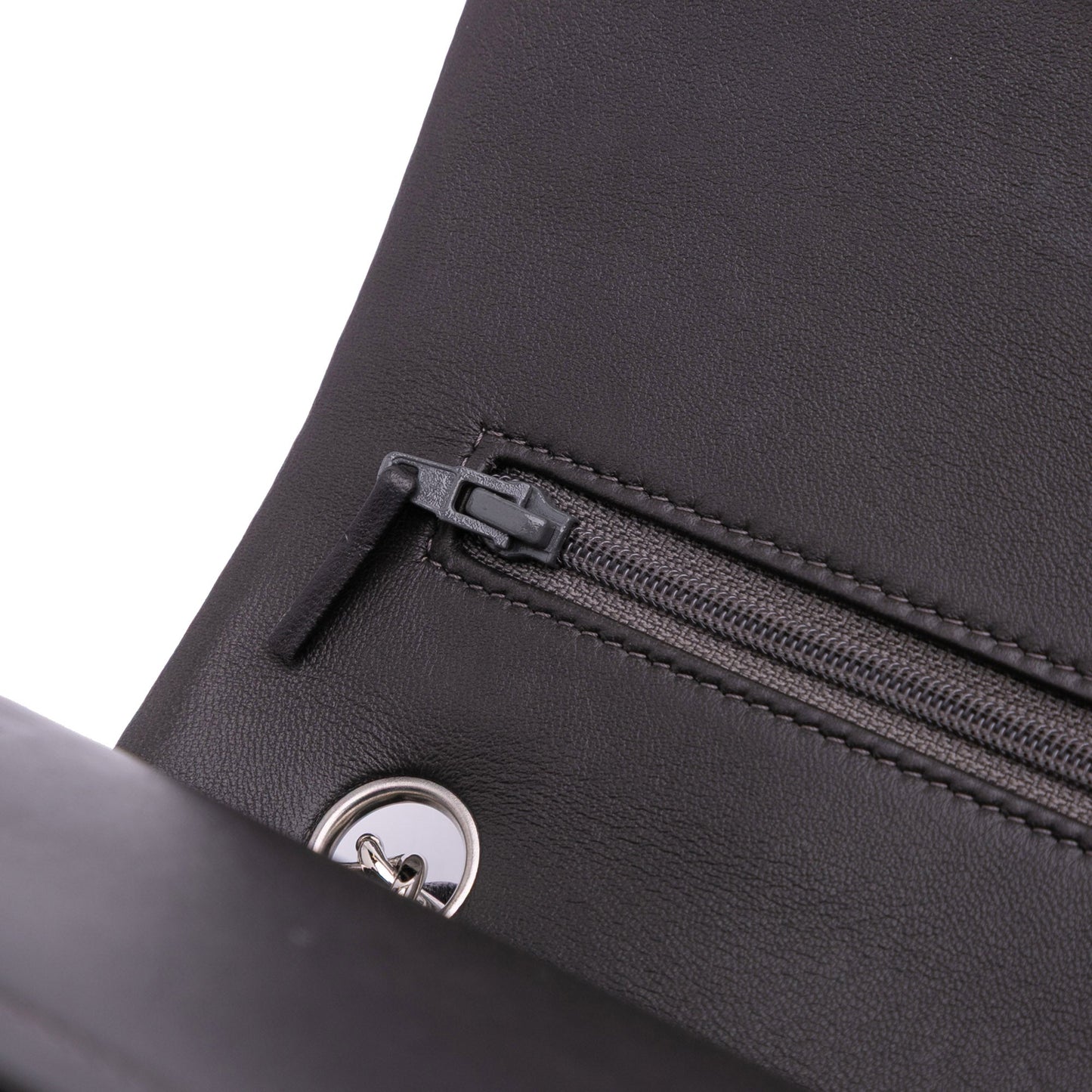 Second hand Chanel Classic Double Flap Jumbo Lambskin Leather Matelassè Handbag Grey - Tabita Bags