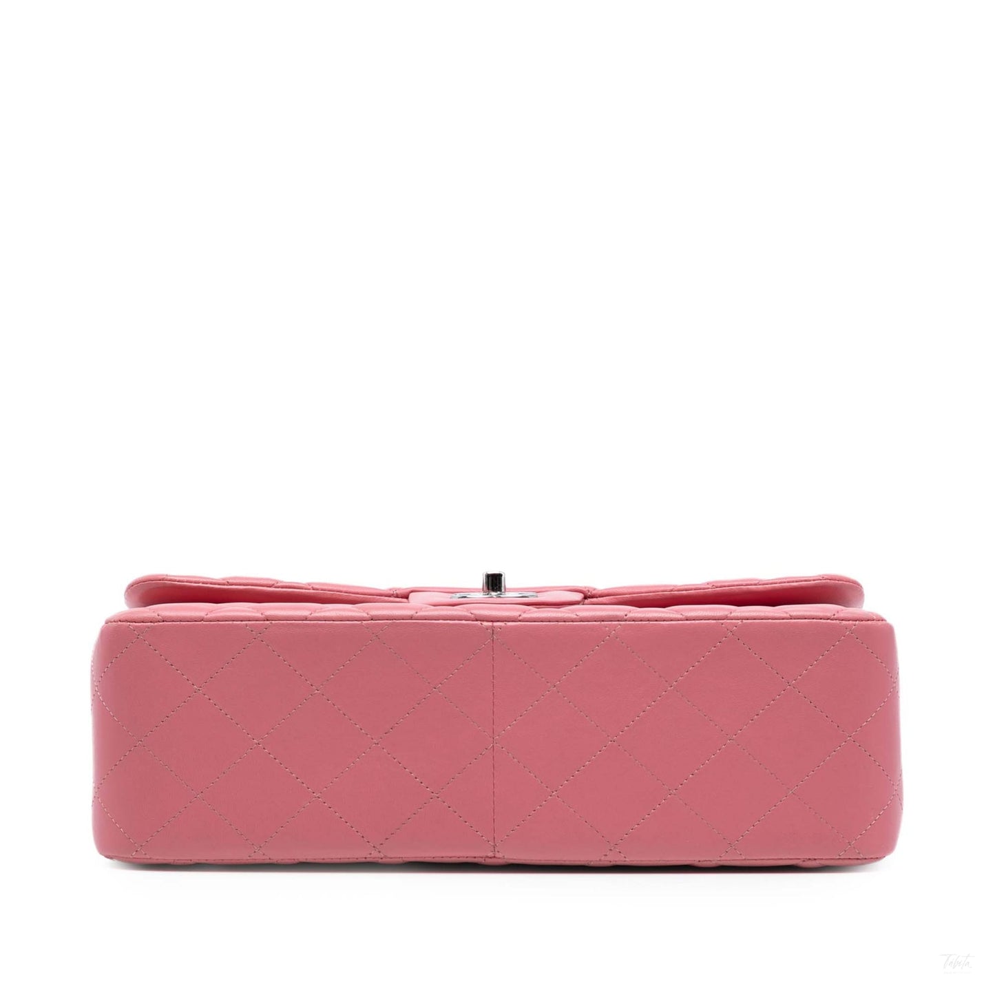 Second hand Chanel Classic Double Flap Jumbo Lambskin Leather Matelassè Handbag Pink - Tabita Bags