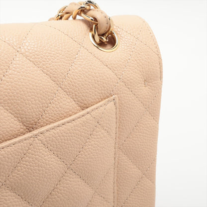 Second hand Chanel Classic Double Flap Jumbo Matelassè Caviar Leather 2 - Ways Flap Handbag Beige - Tabita Bags