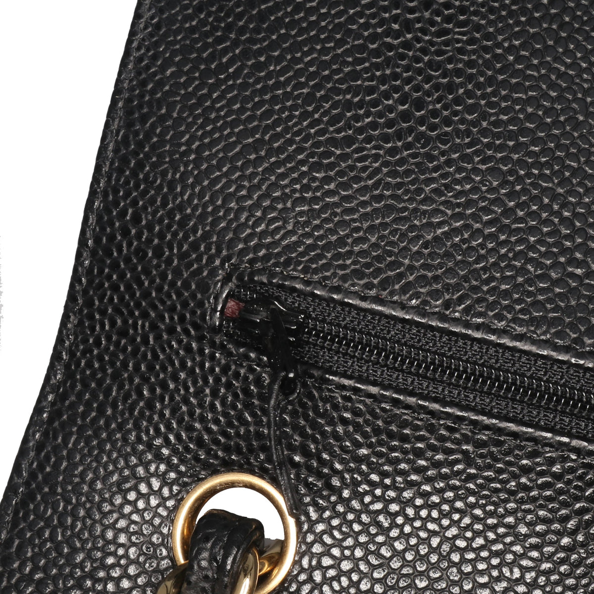 Second hand Chanel Classic Double Flap Jumbo Matelassè Caviar Leather 2 - Ways Flap Handbag Black - Tabita Bags