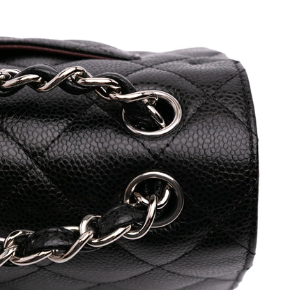 Second hand Chanel Classic Double Flap Jumbo Matelassè Caviar Leather Flap Handbag Black - Tabita Bags