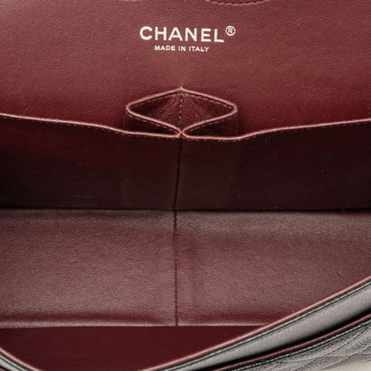 Second hand Chanel Classic Double Flap Jumbo Matelassè Caviar Leather Flap Handbag Black - Tabita Bags