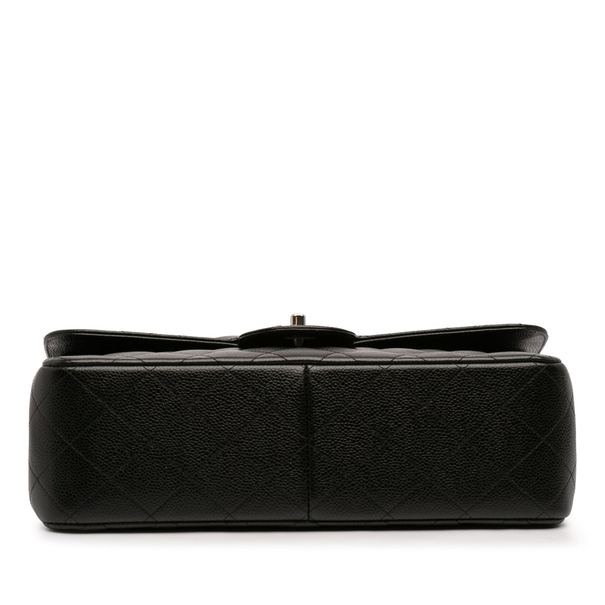 Second hand Chanel Classic Double Flap Jumbo Matelassè Caviar Leather Flap Handbag Black - Tabita Bags