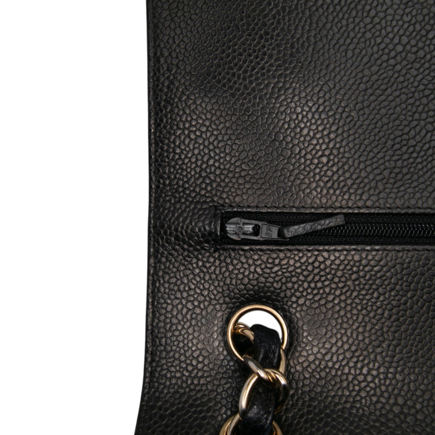 Second hand Chanel Classic Double Flap Jumbo Matelassè Caviar Leather Flap Handbag Black - Tabita Bags