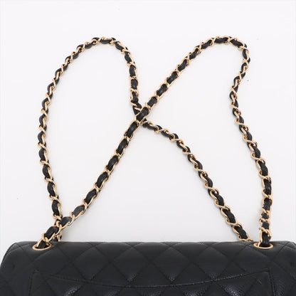 Second hand Chanel Classic Double Flap Jumbo Matelassè Caviar Leather Flap Handbag Black - Tabita Bags