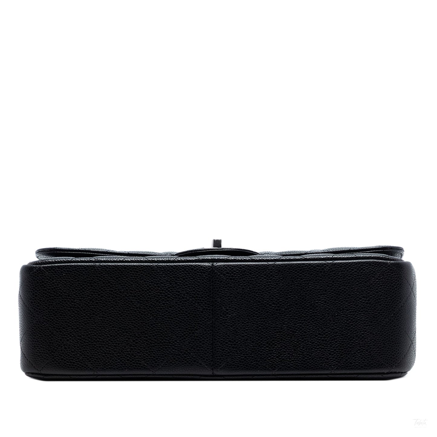 Second hand Chanel Classic Double Flap Jumbo Matelassè Caviar Leather Flap Handbag Black - Tabita Bags