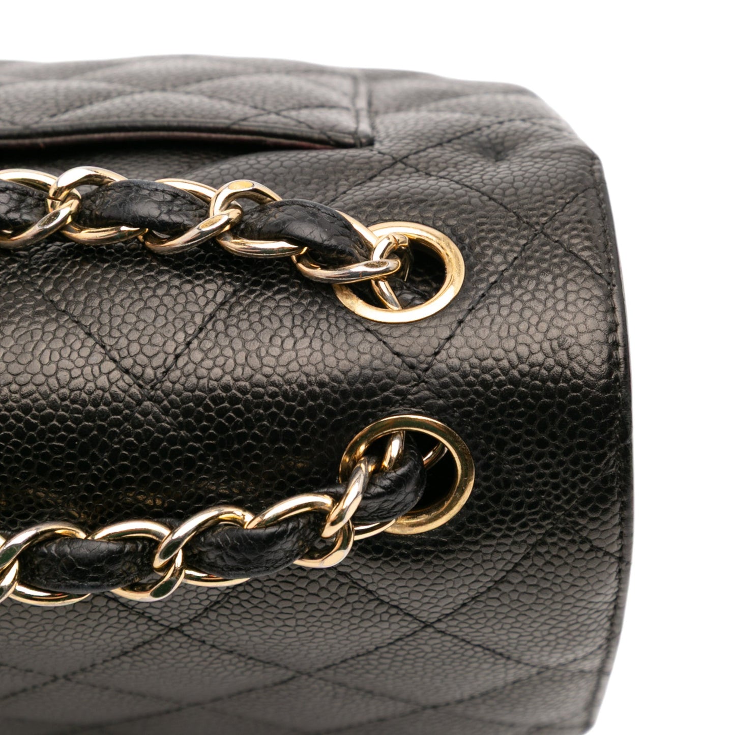 Second hand Chanel Classic Double Flap Jumbo Matelassè Caviar Leather Flap Handbag Black - Tabita Bags