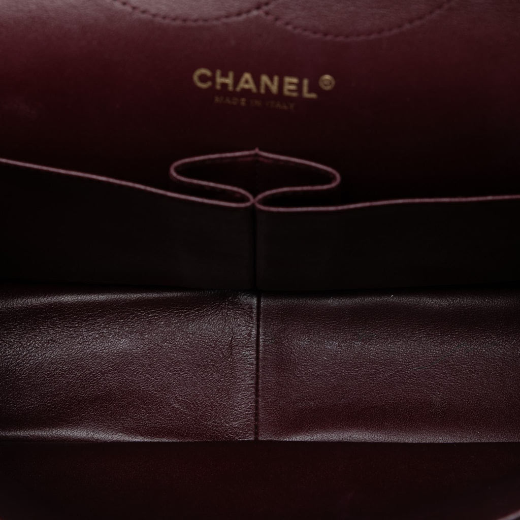Second hand Chanel Classic Double Flap Jumbo Matelassè Caviar Leather Flap Handbag Black - Tabita Bags